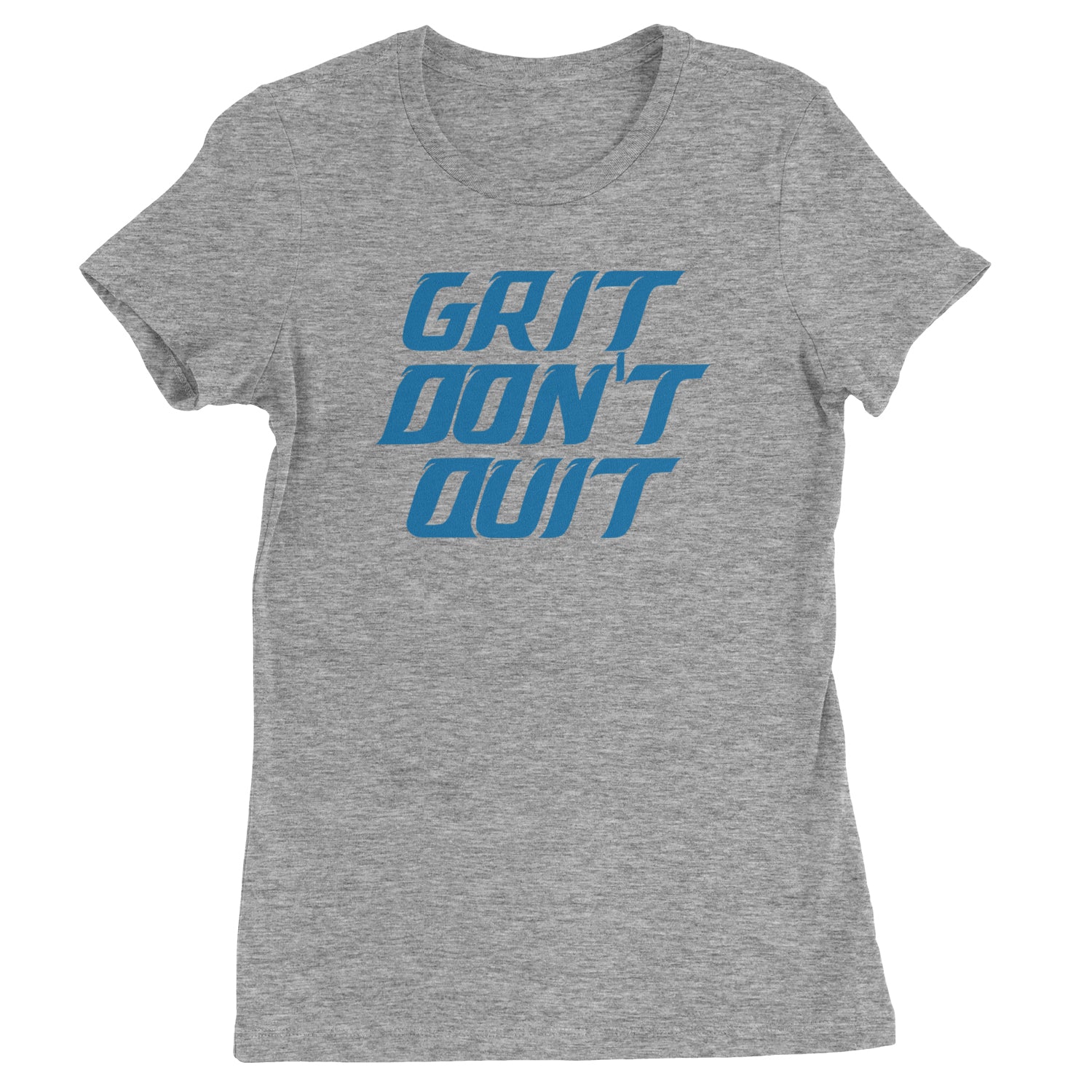 Grit Don't Quit Detroit Grit Womens T-shirt Heather Grey