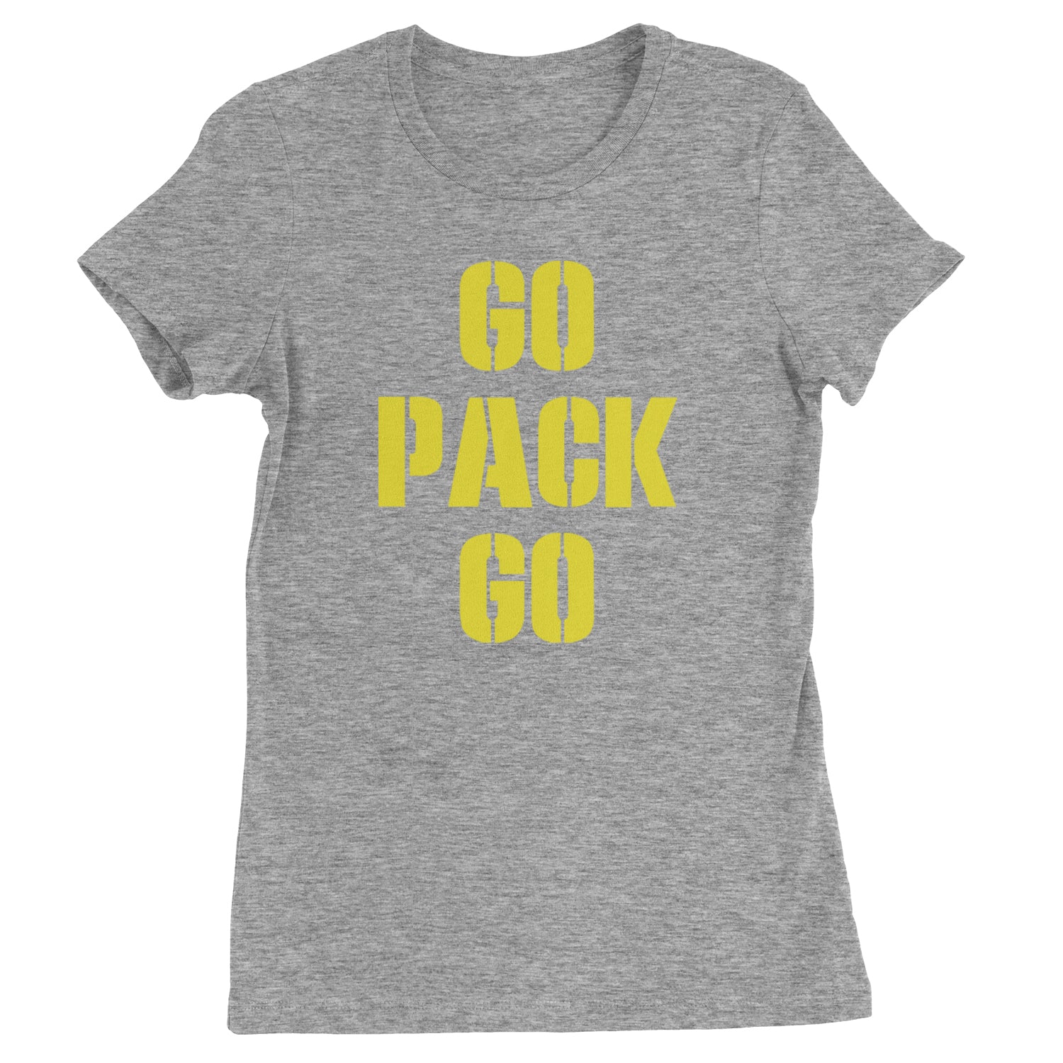 Go Pack Go Green Bay Womens T-shirt Heather Grey