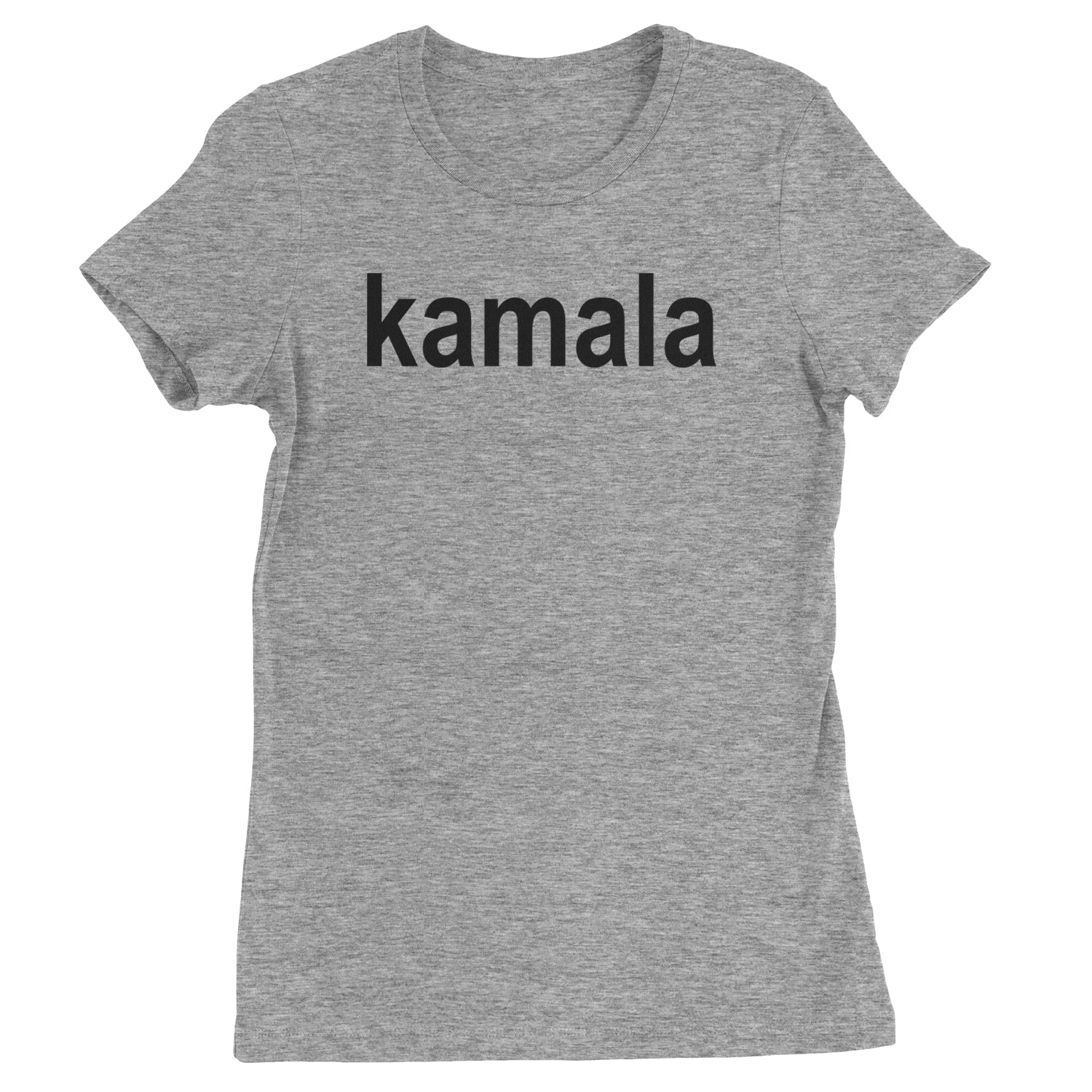 Kamala Black Print Kamala Harris For President Womens T-shirt Heather Grey