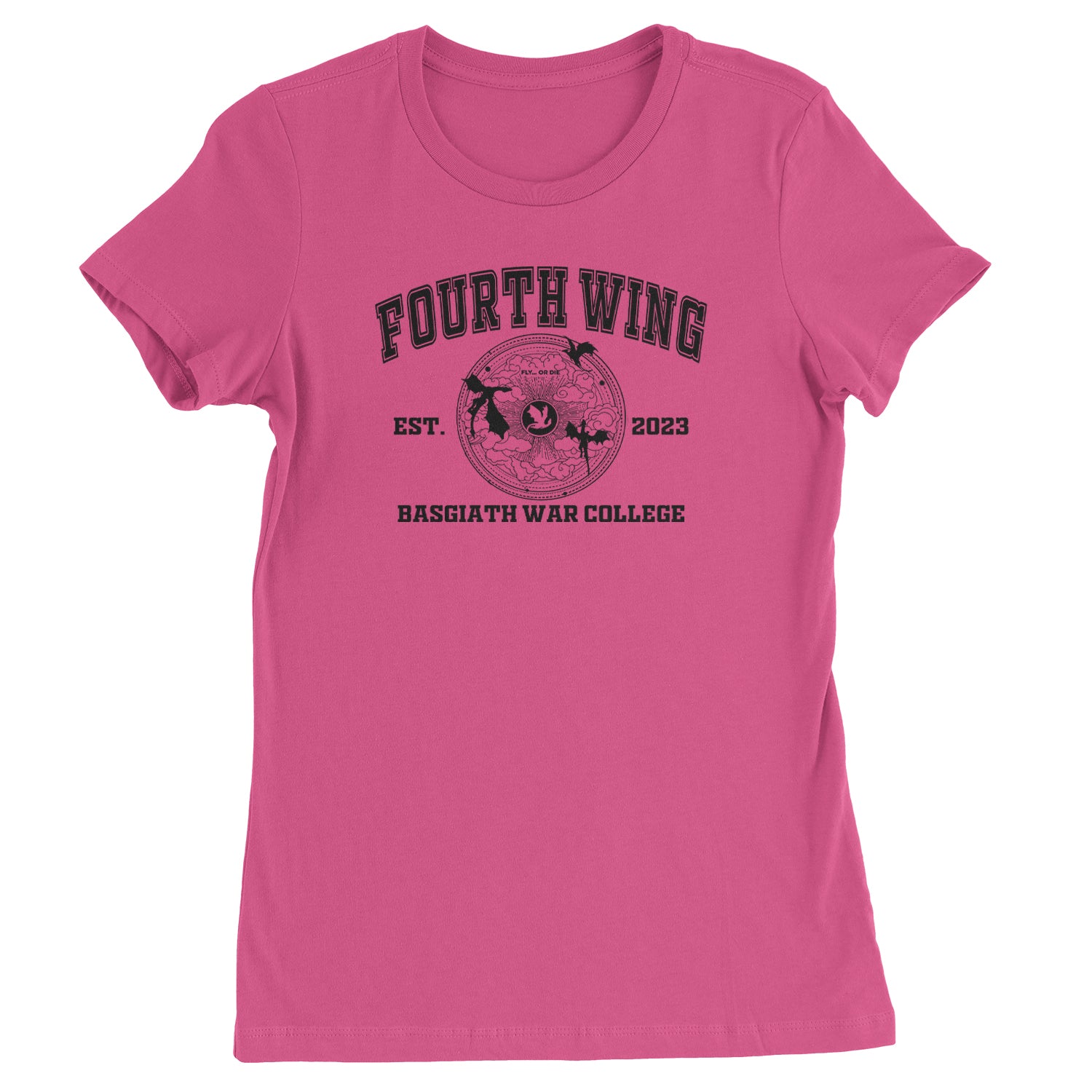 Fourth Wing Basgiath War College Womens T-shirt Heather Grey