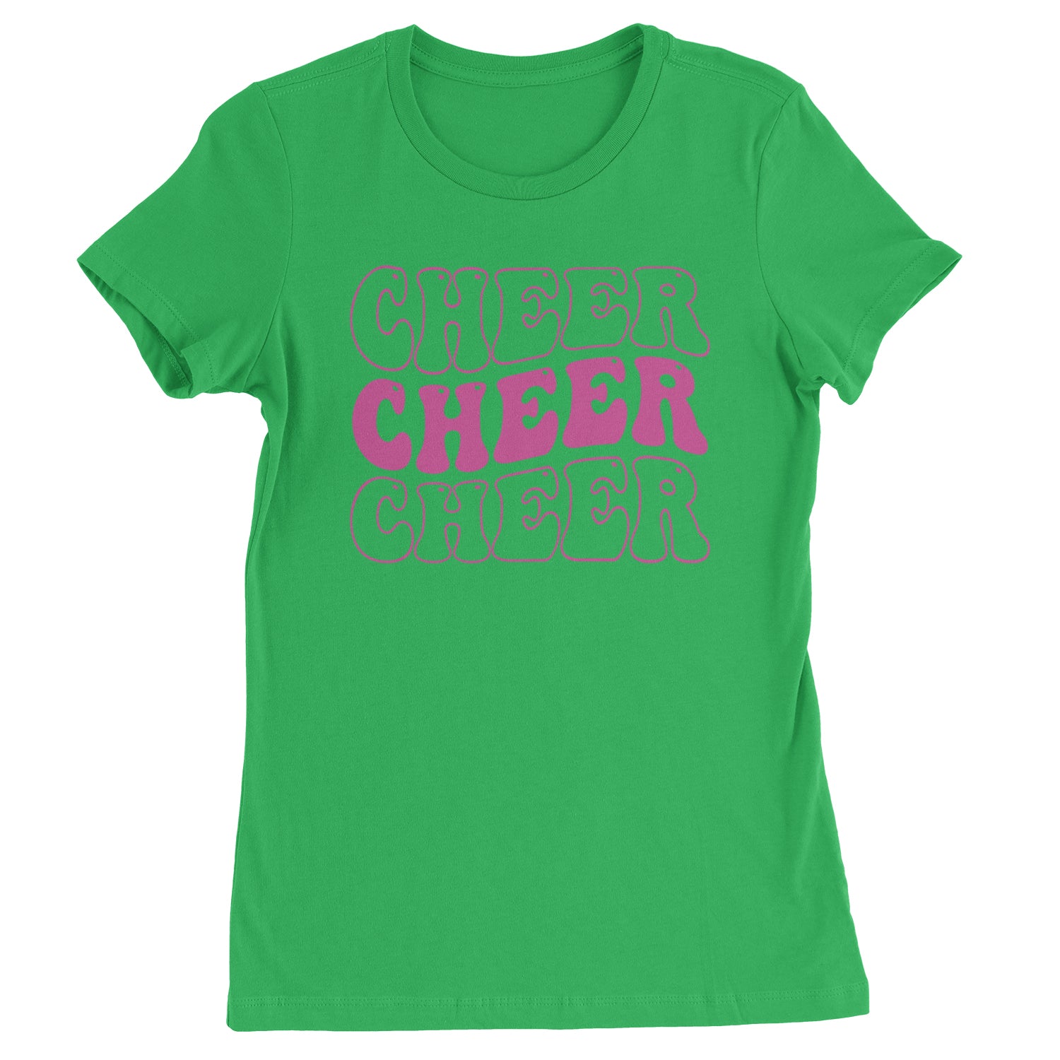 Cheer Cheer Cheer Womens T-shirt Kelly Green