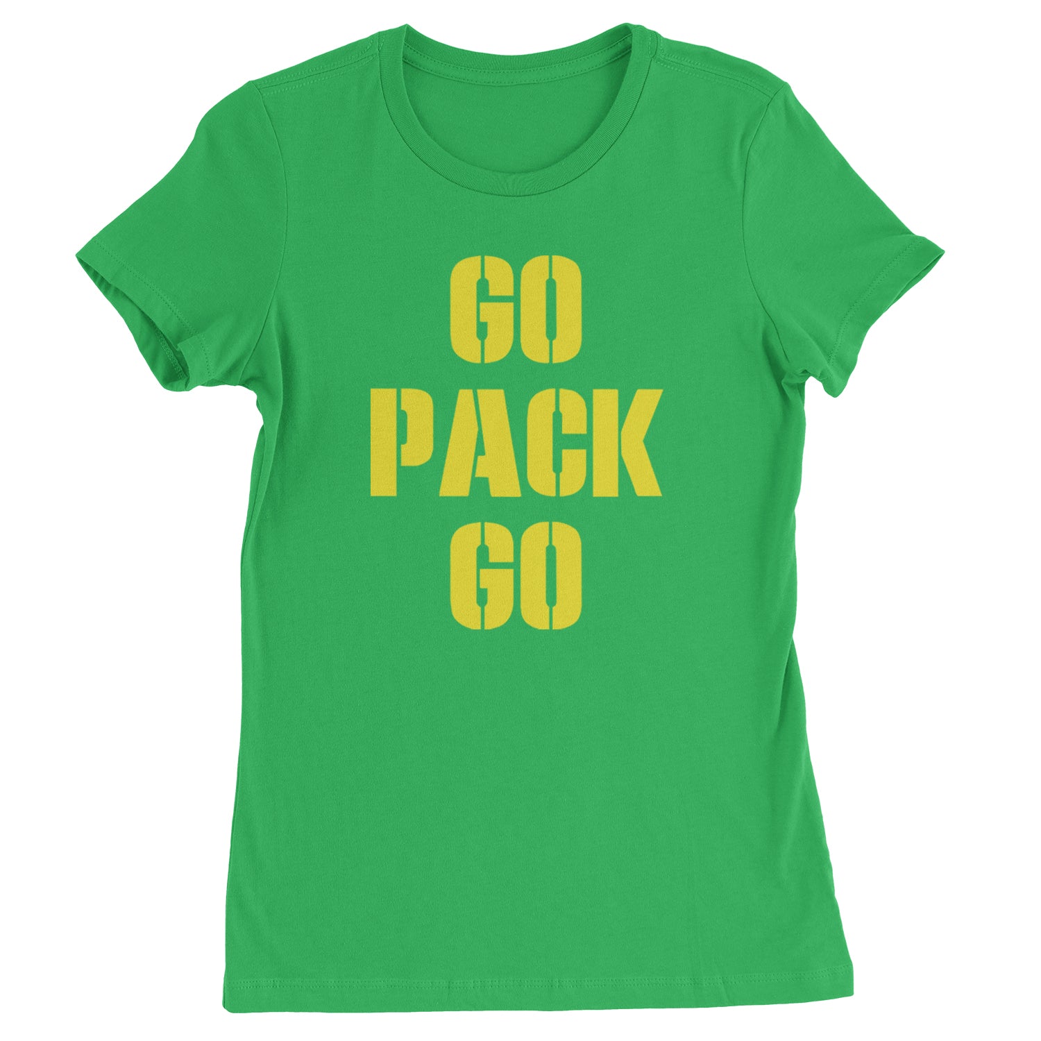 Go Pack Go Green Bay Womens T-shirt Kelly Green