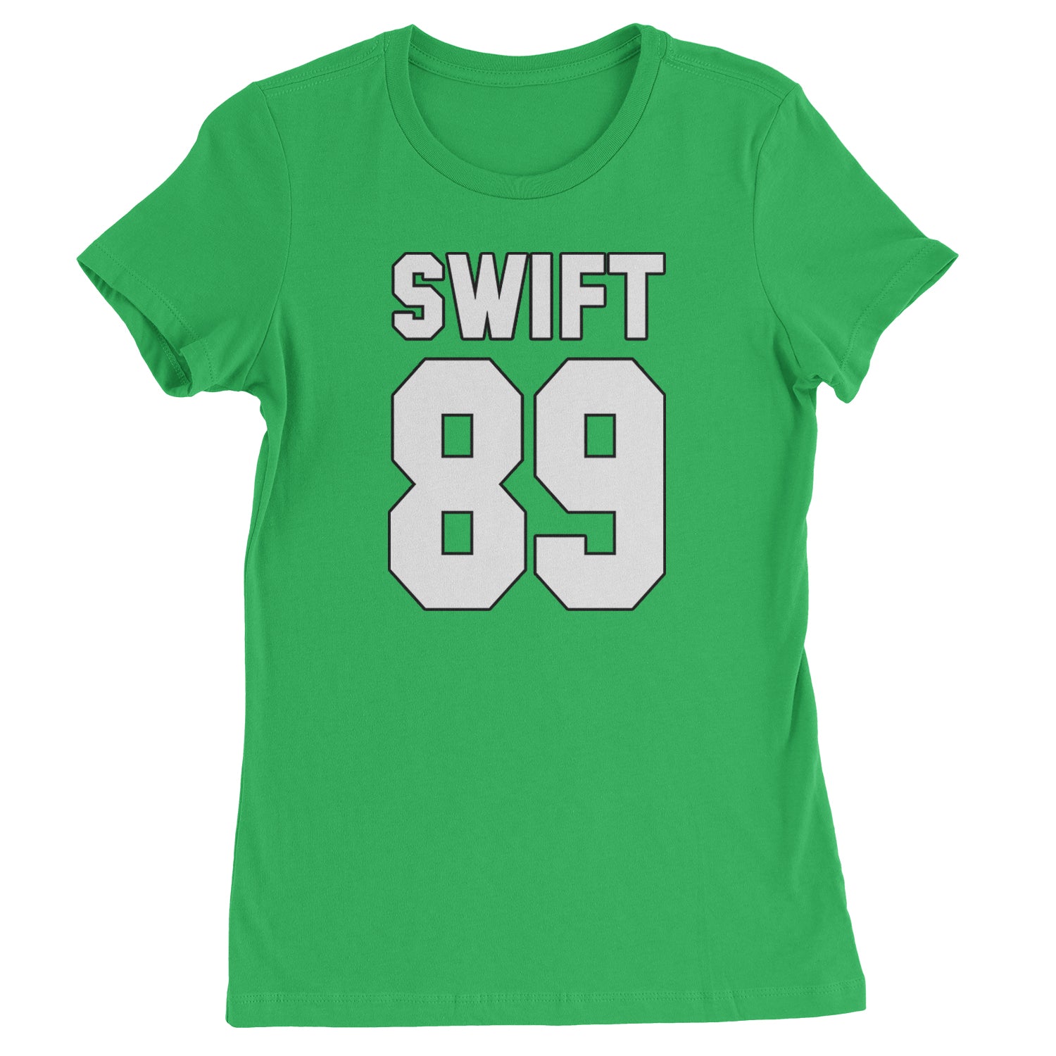 Swift 89 Birth Year Music Fan Era Poets Department Lover Womens T-shirt Kelly Green