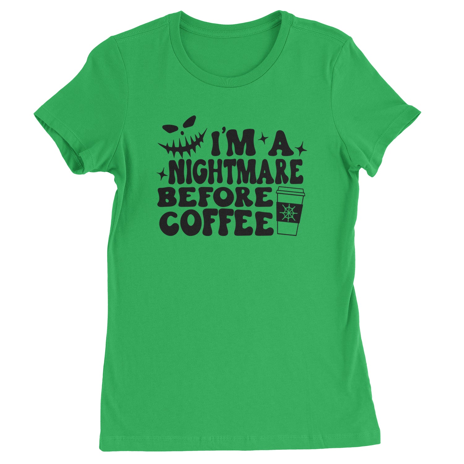 I'm A Nightmare Before Coffee Womens T-shirt Heather Grey