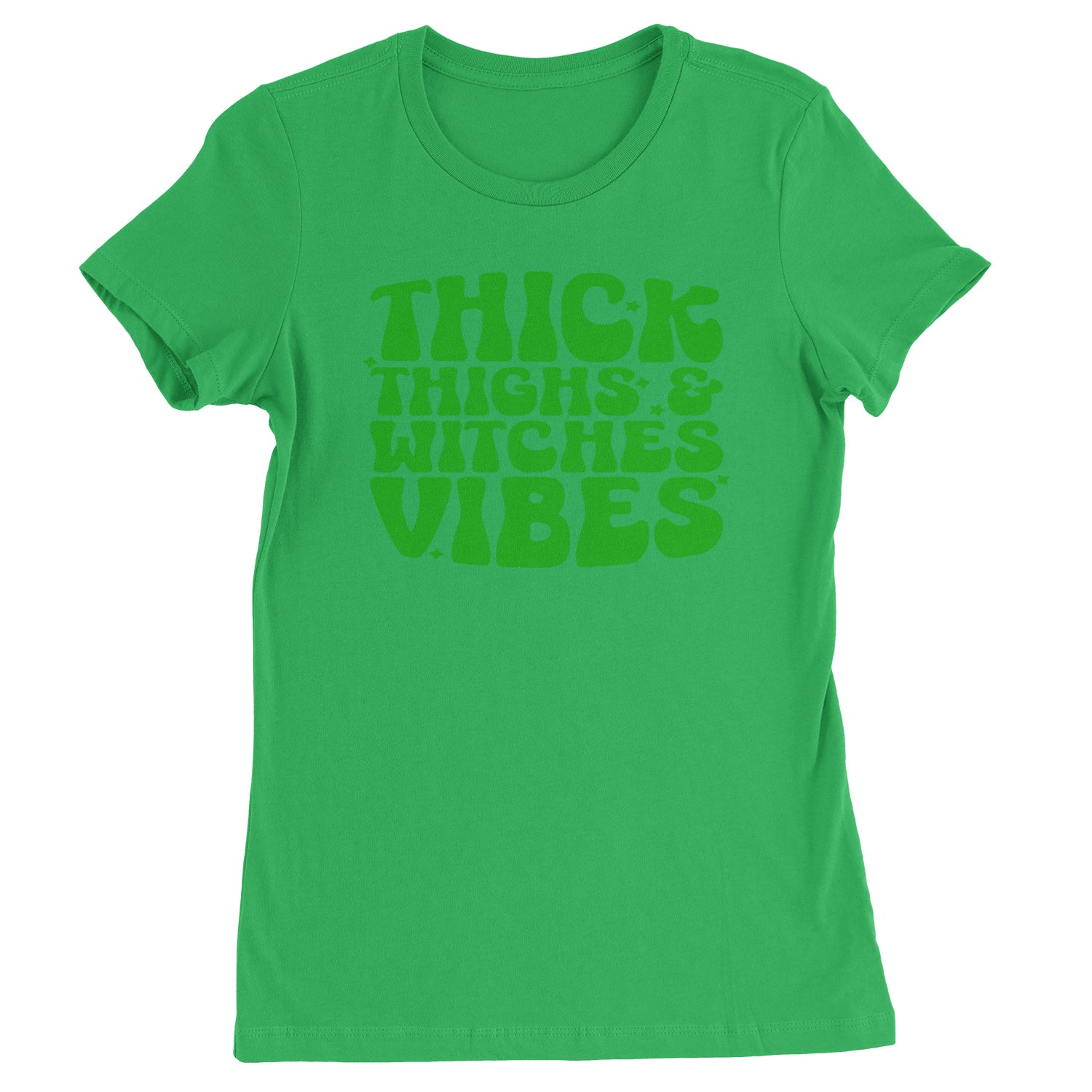 Thick Thighs And Witches Vibes Womens T-shirt Kelly Green