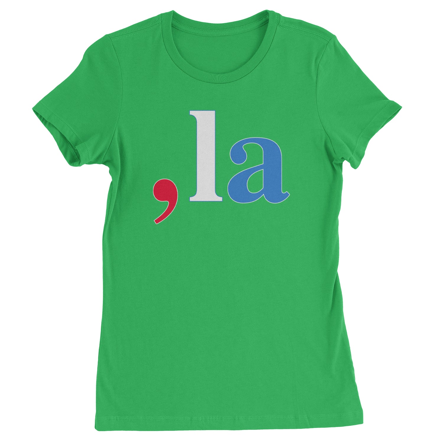 Comma-La - Support Kamala Harris For President 2024 Womens T-shirt Kelly Green