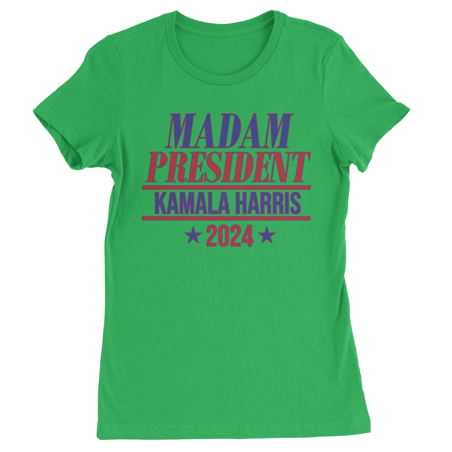 Madam President - Support kamala Harris For President 2024 Womens T-shirt Kelly Green