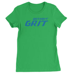 Grit Detroit Football Hard Knocks Womens T-shirt Kelly Green