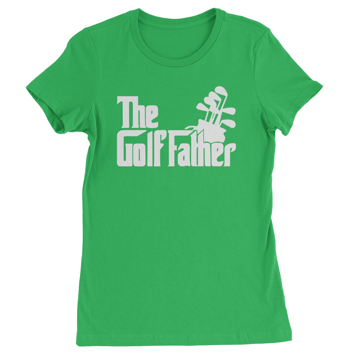 The Golf Father Golfing Dad  Womens T-shirt Kelly Green