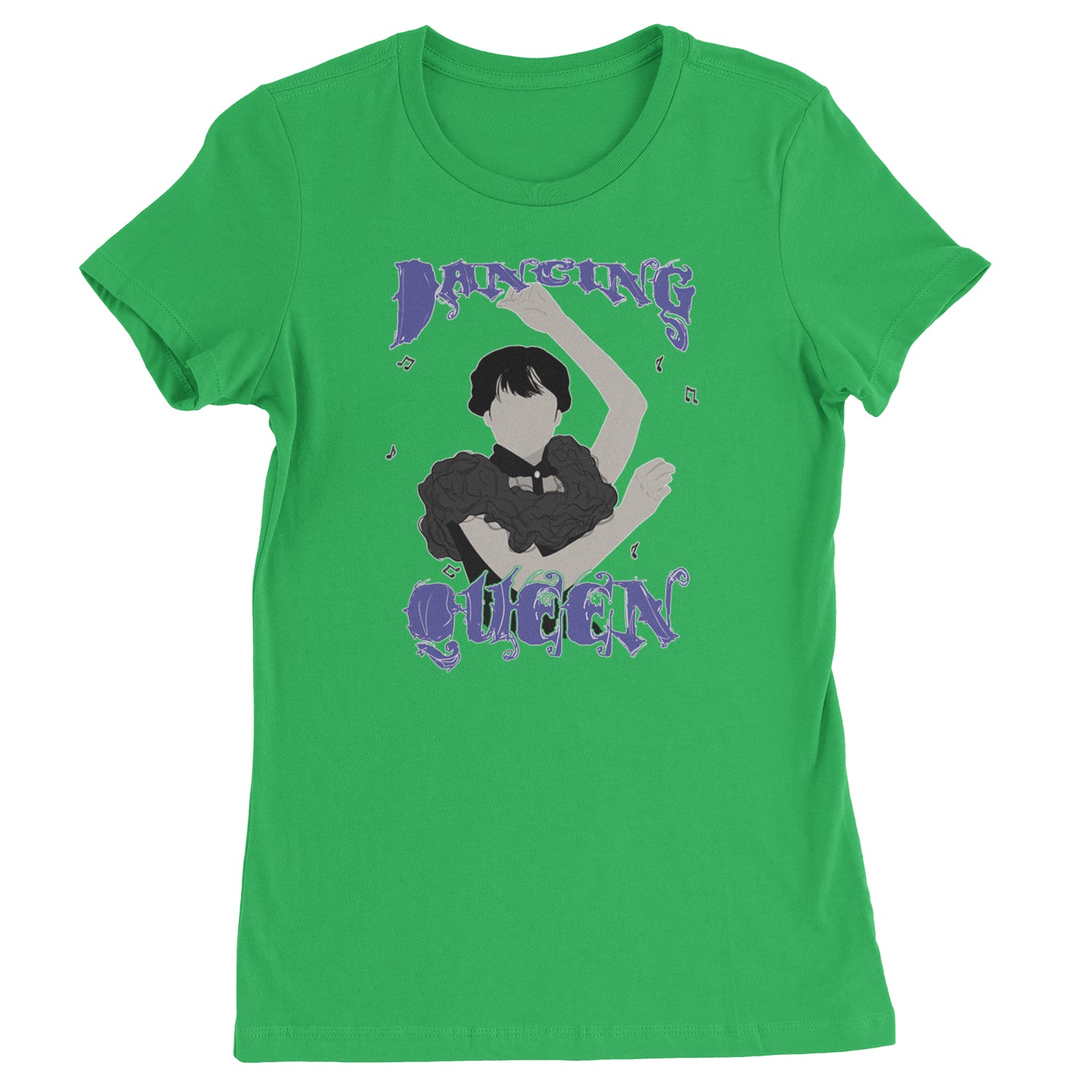 Wednesday Dancing Queen Womens T-shirt Kelly Green