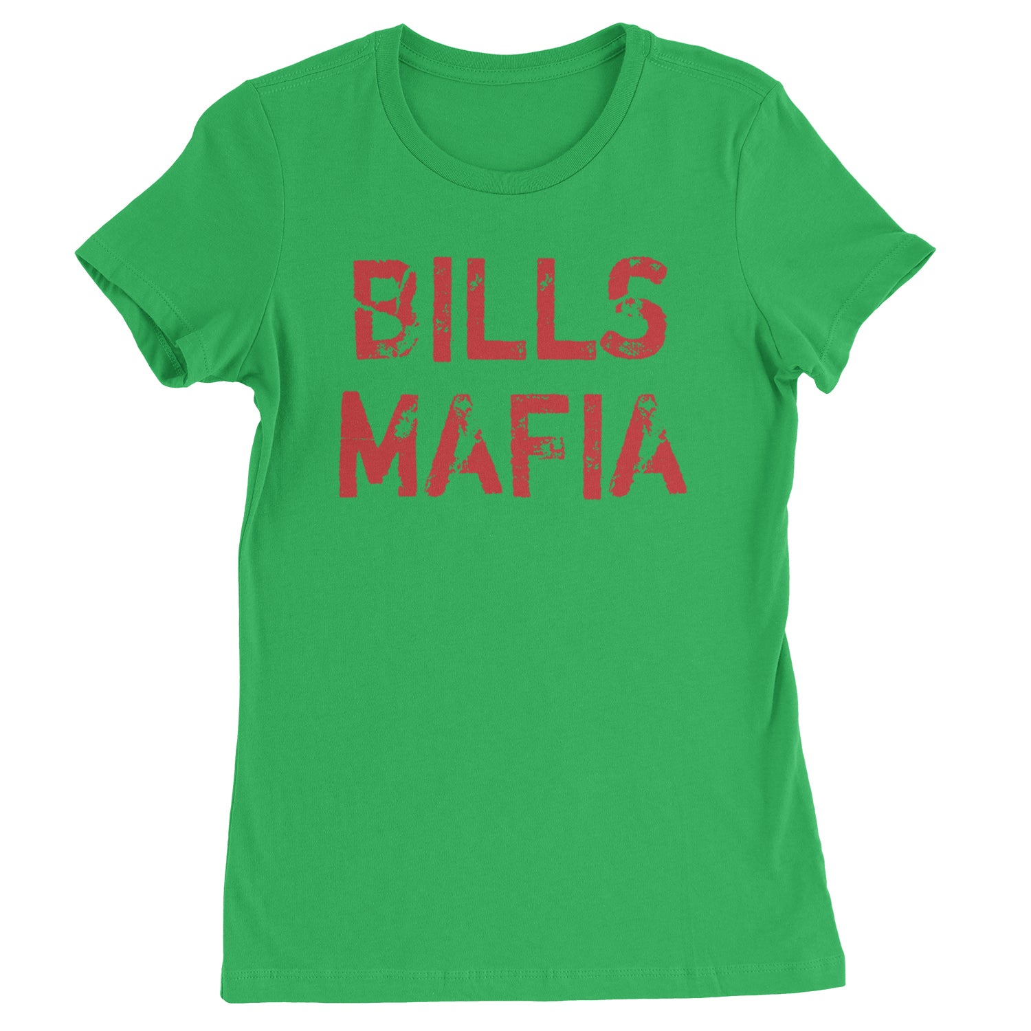 Distressed Bills Mafia Football Womens T-shirt Kelly Green