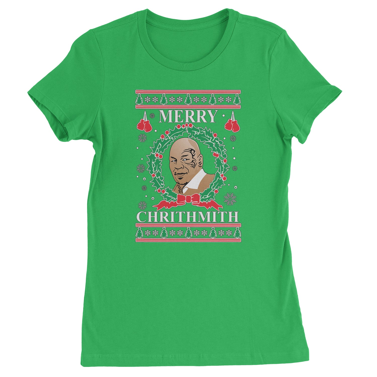 Merry Chrithmith Ugly Christmas  Womens T-shirt Kelly Green