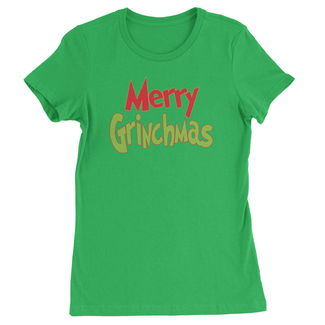 Merry Grinchmas Jolly Merry Christmas  Womens T-shirt Kelly Green