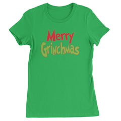 Merry Grinchmas Jolly Merry Christmas  Womens T-shirt Kelly Green