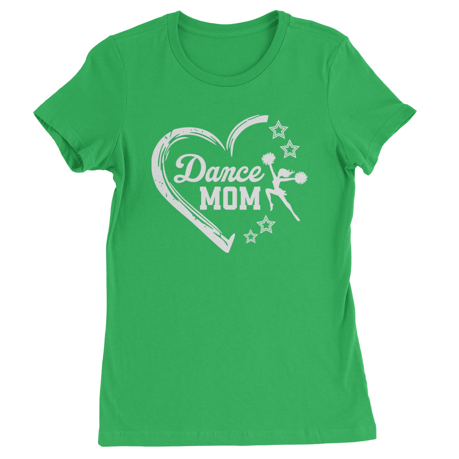 Heart Dance Mom Love Womens T-shirt Kelly Green