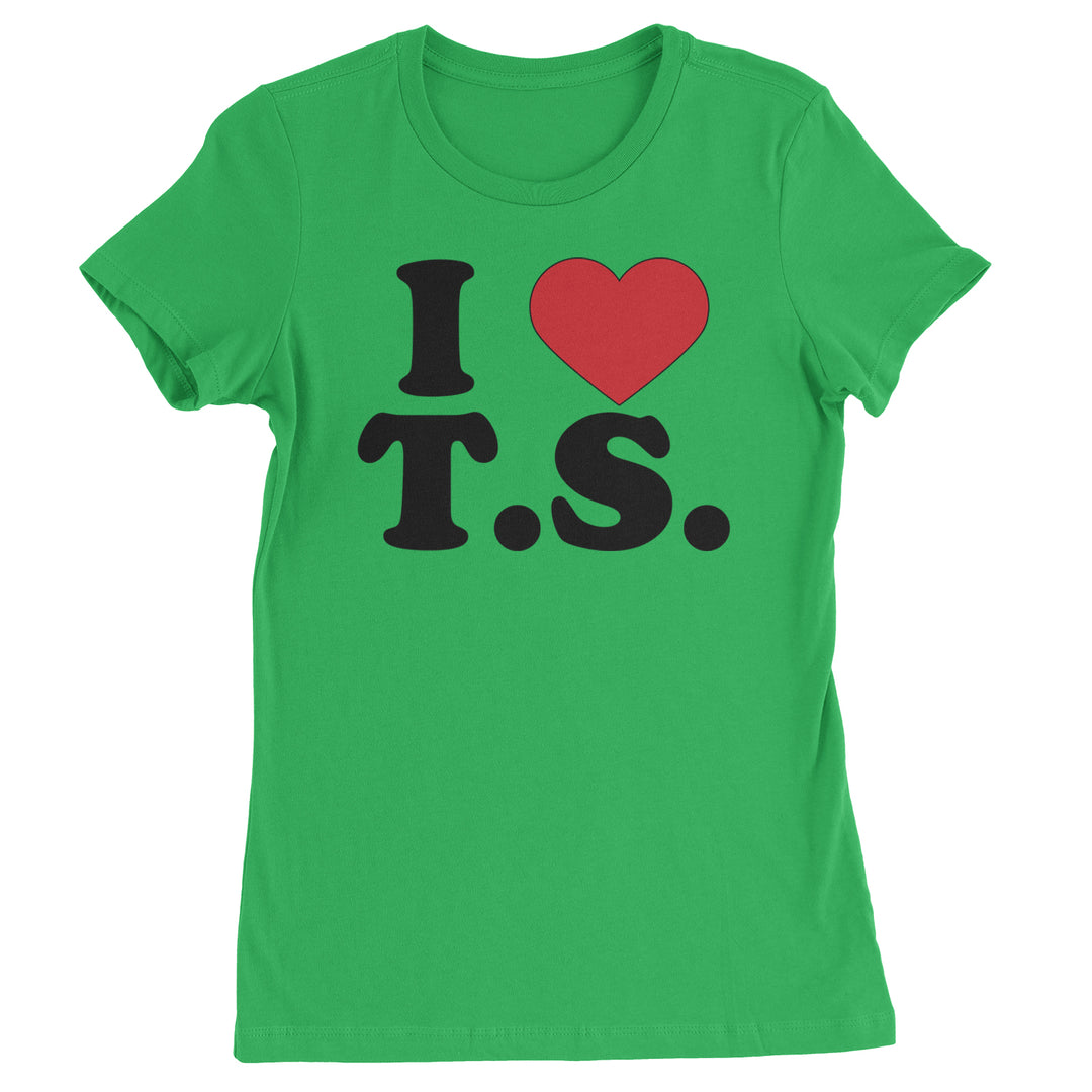 I Heart T.S. Concert Music Lover  Womens T-shirt Kelly Green