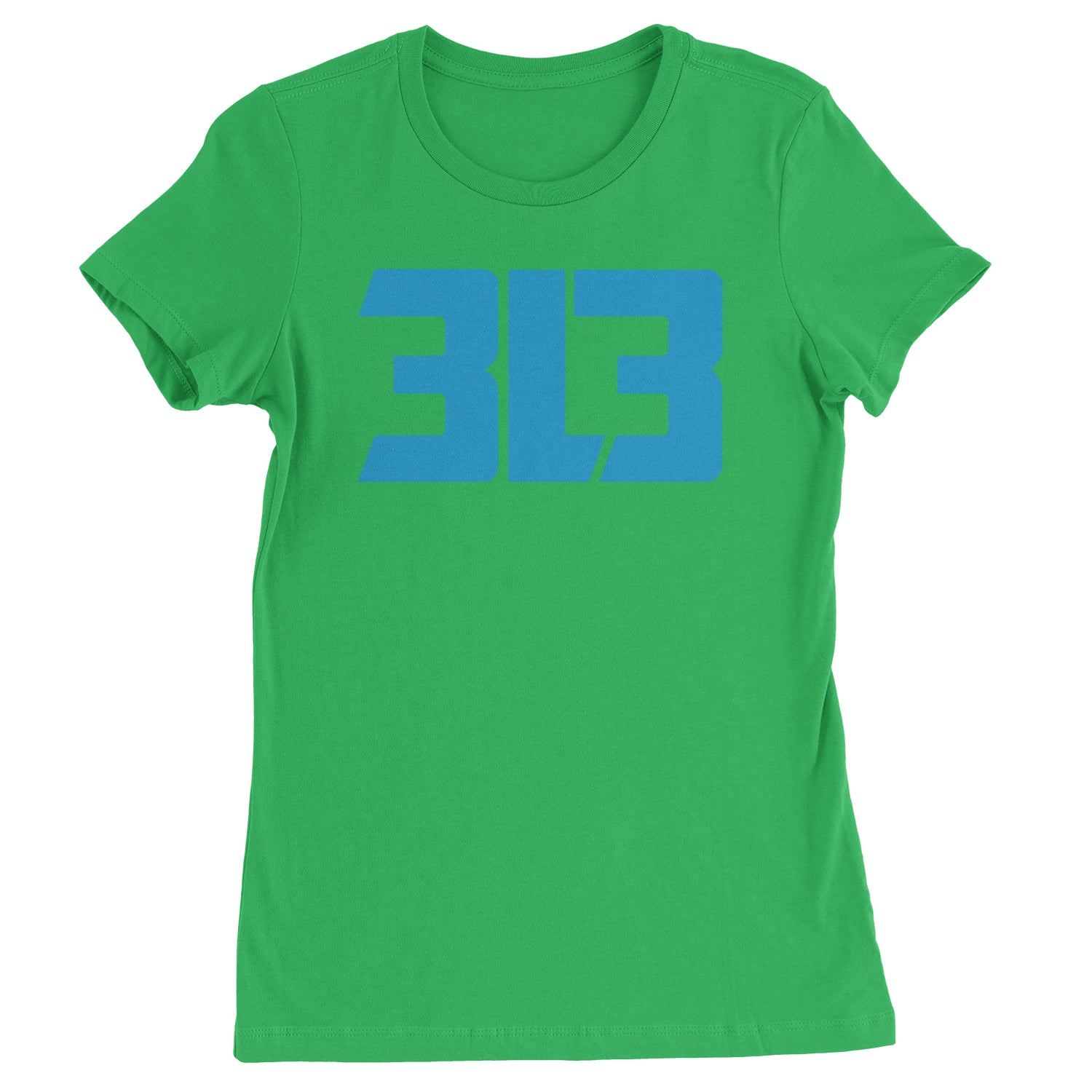 3L3 From The 313 Detroit Football Womens T-shirt Kelly Green