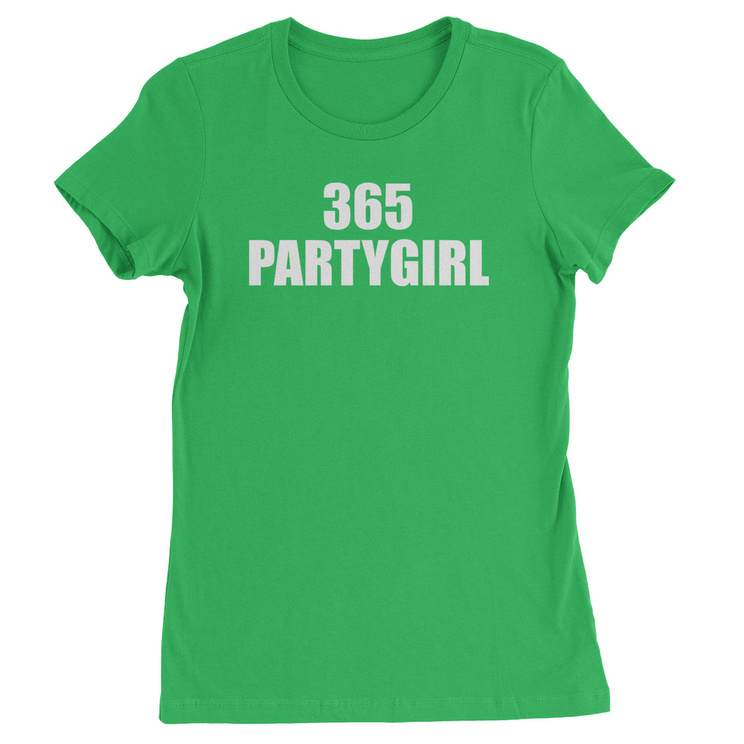 365 Party Girl Brat Girl Summer Womens T-shirt Kelly Green