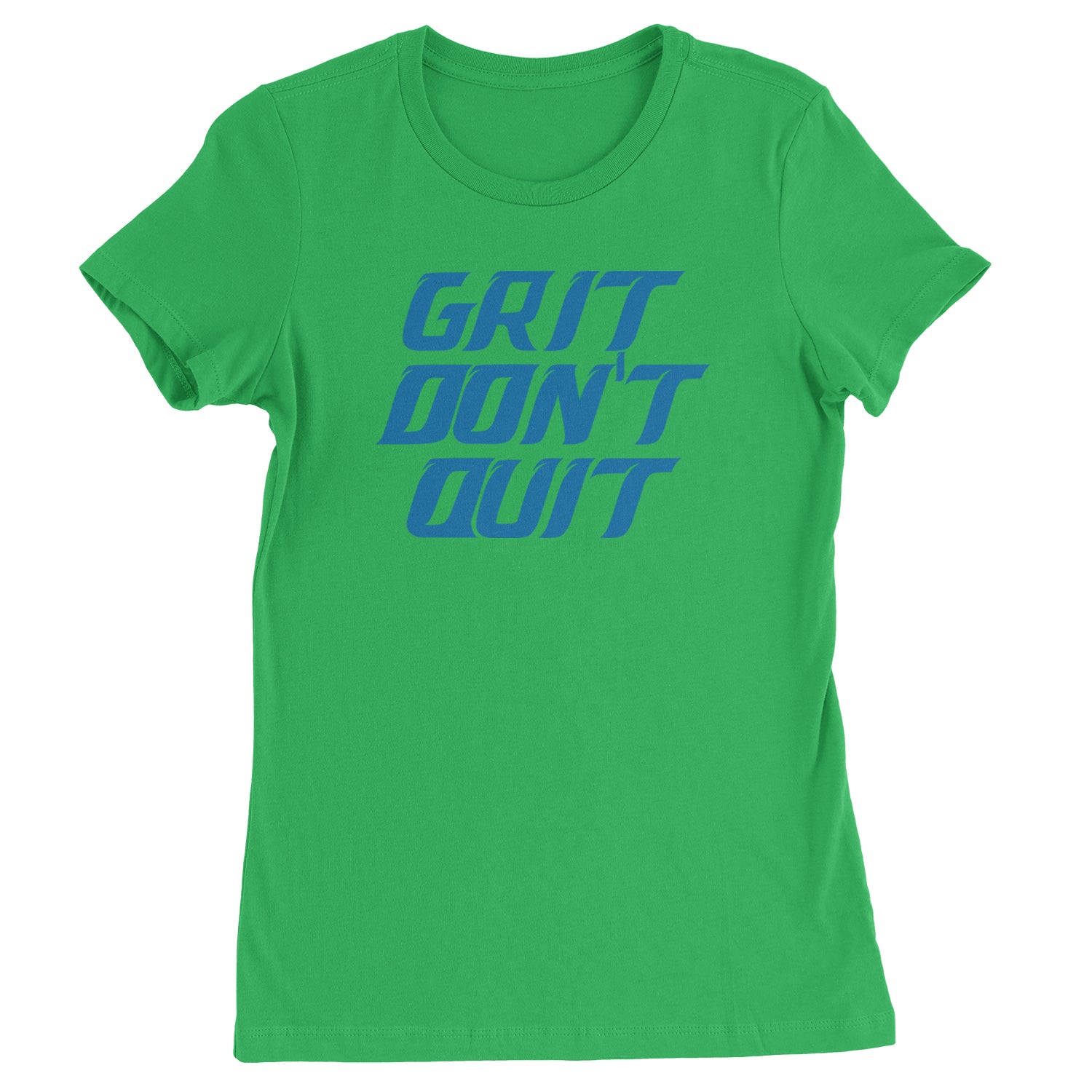 Grit Don't Quit Detroit Grit Womens T-shirt Kelly Green