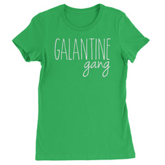 Galentine Gang Valentine's Shirt graphic on Women's Heavyweight Cotton T-Shirt in Kelly Green
