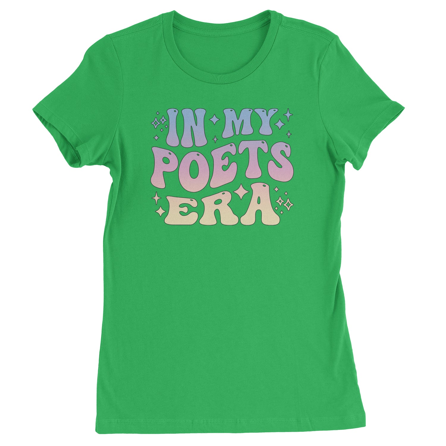 In My Poet Era Tie Dye TTPD Music Womens T-shirt Kelly Green