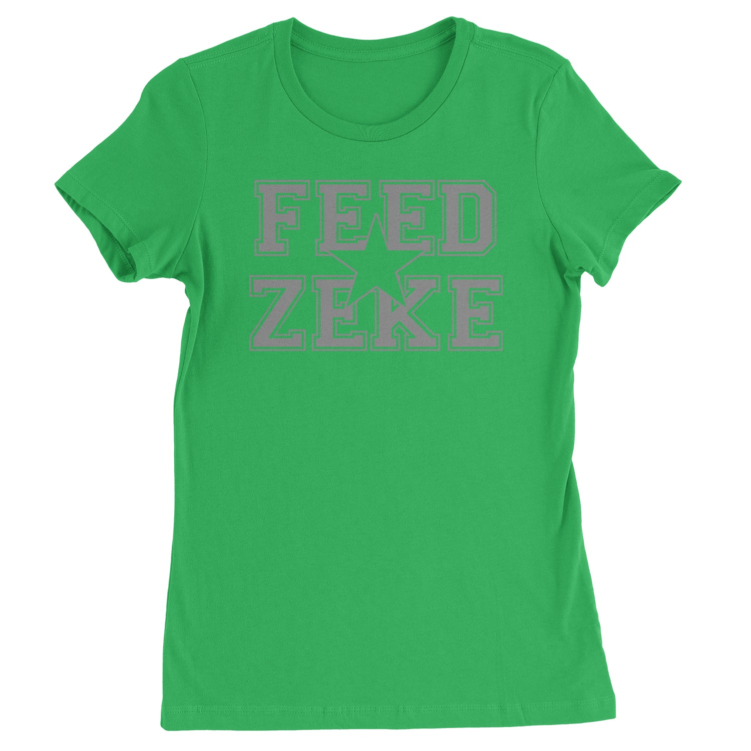 Feed Zeke Football  Womens T-shirt Kelly Green