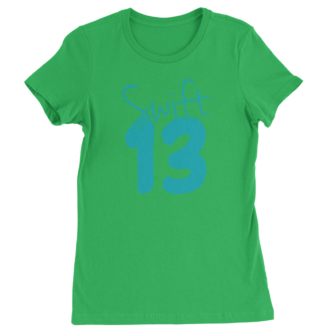 13 Swift 13 Lucky Number Era TTPD Womens T-shirt Kelly Green