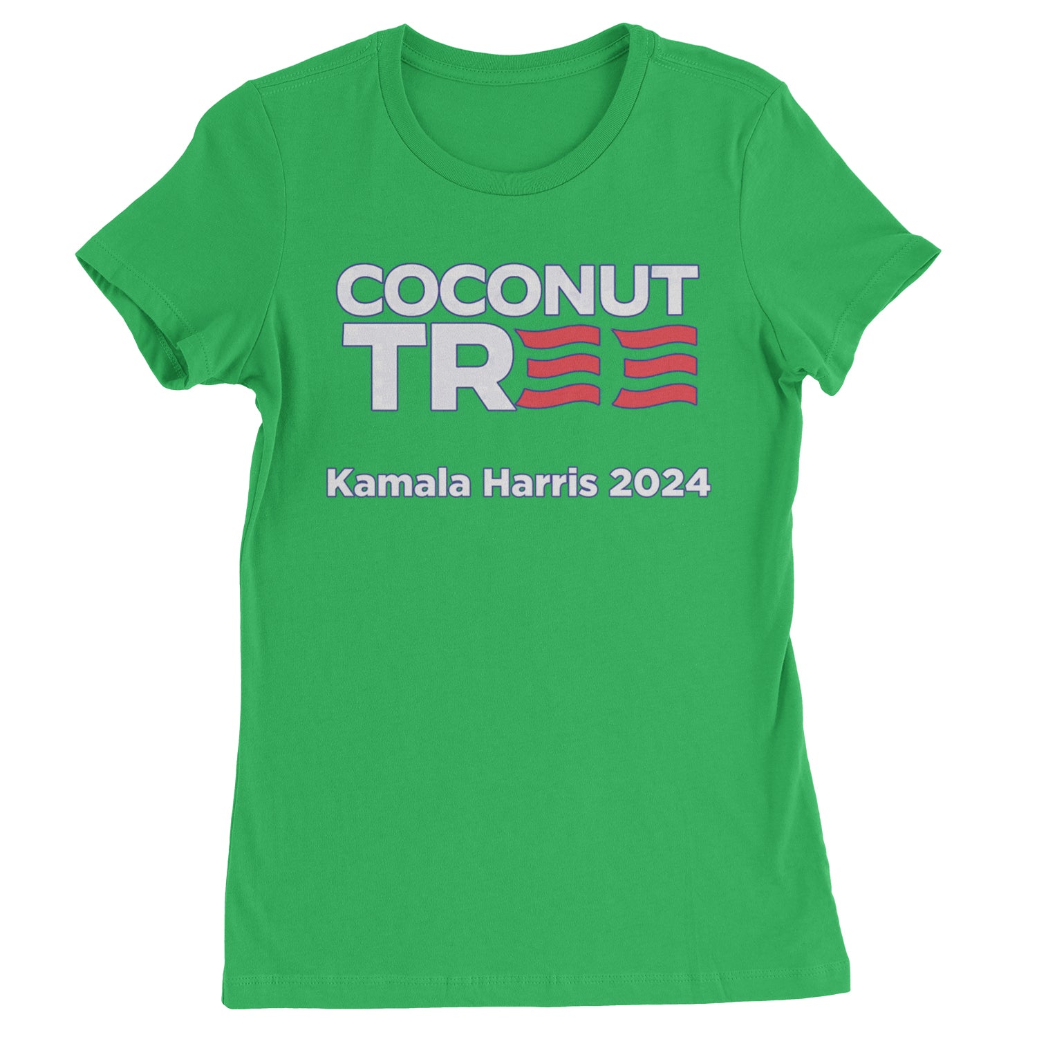 Coconut Tree - Support Kamala Harris For President 2024 Womens T-shirt Kelly Green