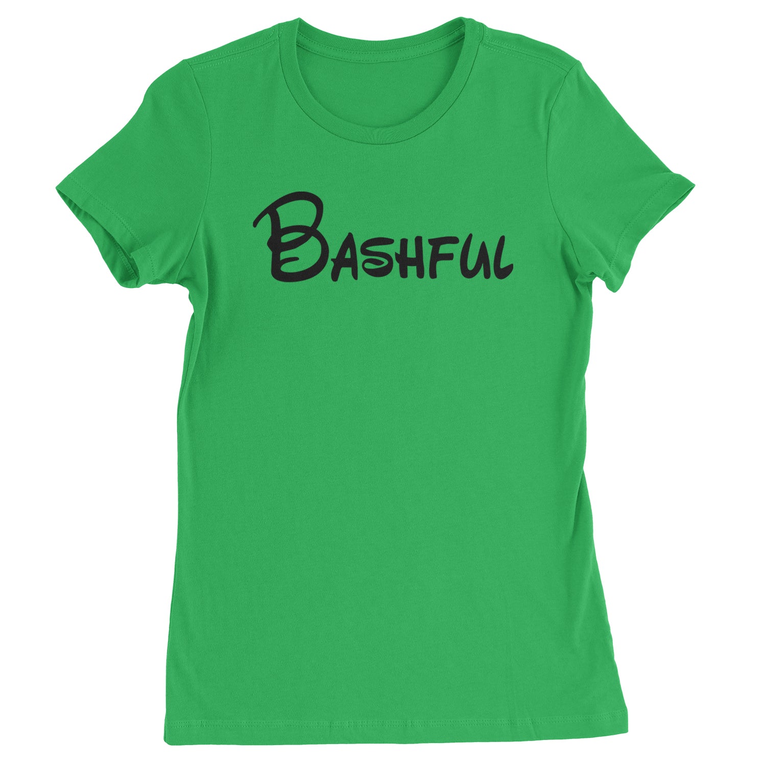 Bashful - 7 Dwarfs Costume Womens T-shirt Kelly Green