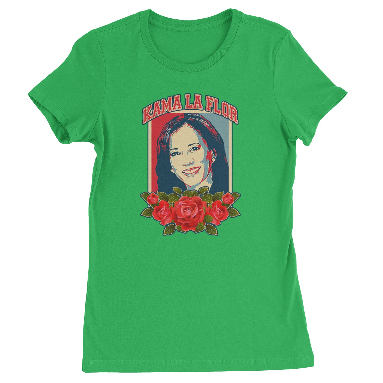 Kama La Flor Kamala Como La Flor Womens T-shirt Kelly Green