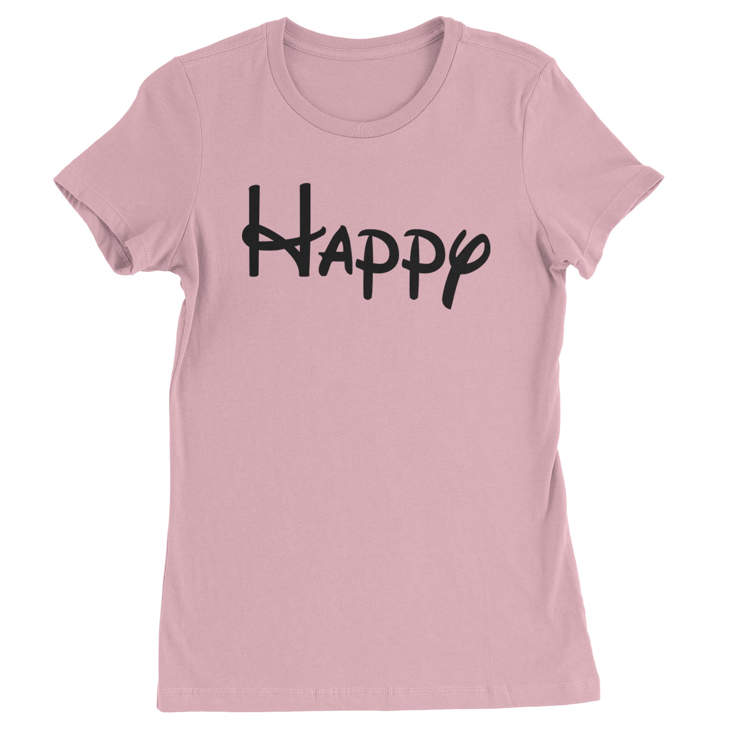 Happy - 7 Dwarfs Costume Womens T-shirt Light Pink