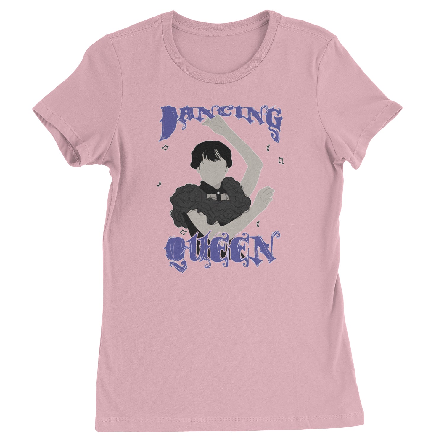 Wednesday Dancing Queen Womens T-shirt Light Pink