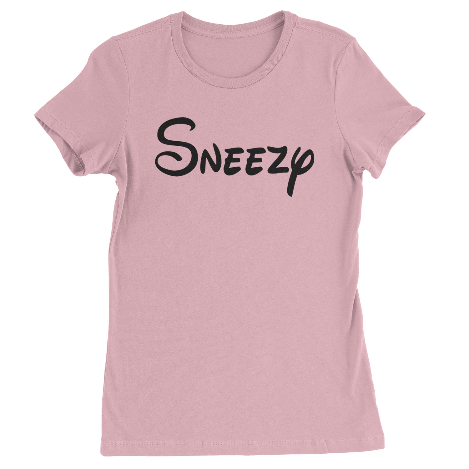 Sneezy - 7 Dwarfs Costume Womens T-shirt Light Pink