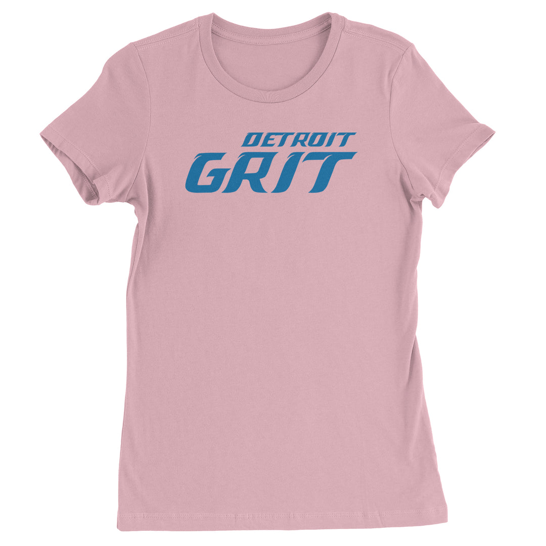 Grit Detroit Football Hard Knocks Womens T-shirt Light Pink