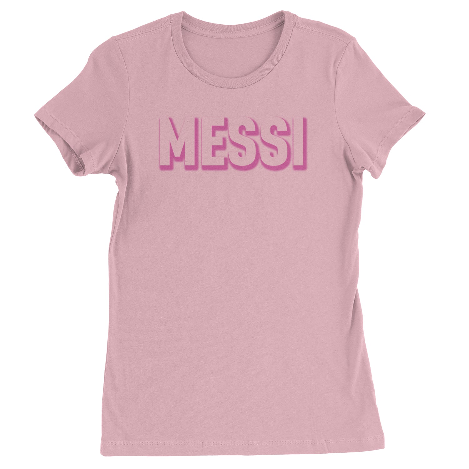 Messi OUTLINE Miami Futbol Womens T-shirt Light Pink