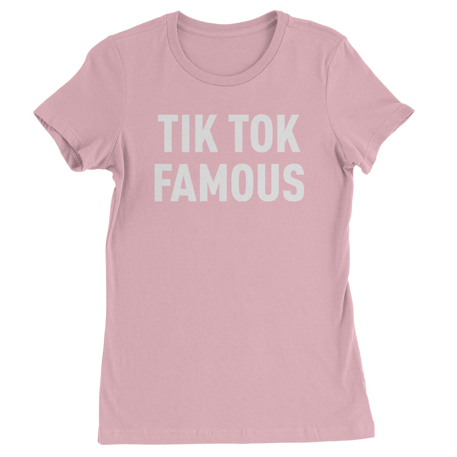 TikTok Famous Influencer Promoter Womens T-shirt Light Pink