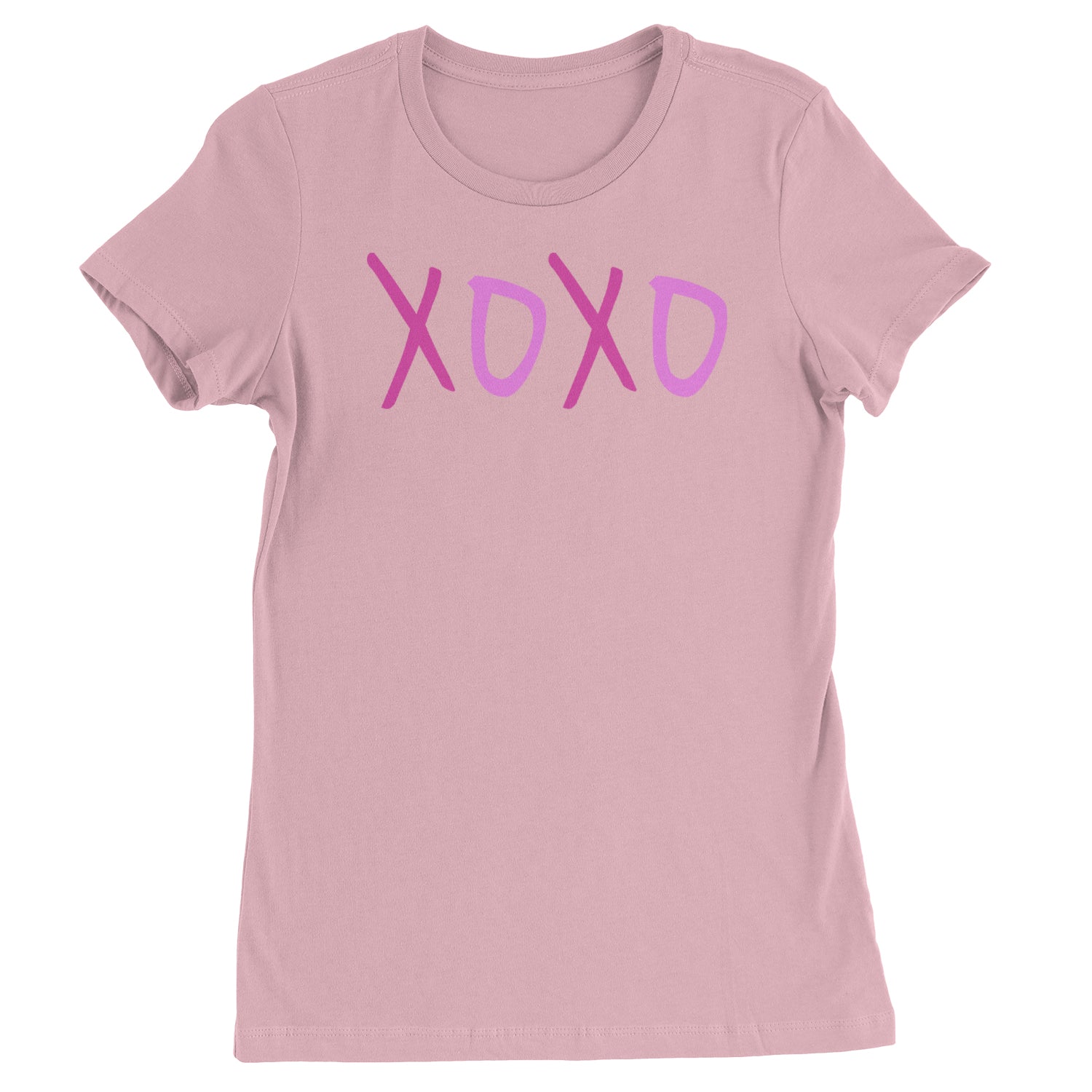 XOXO Pink Print  Womens T-shirt Light Pink