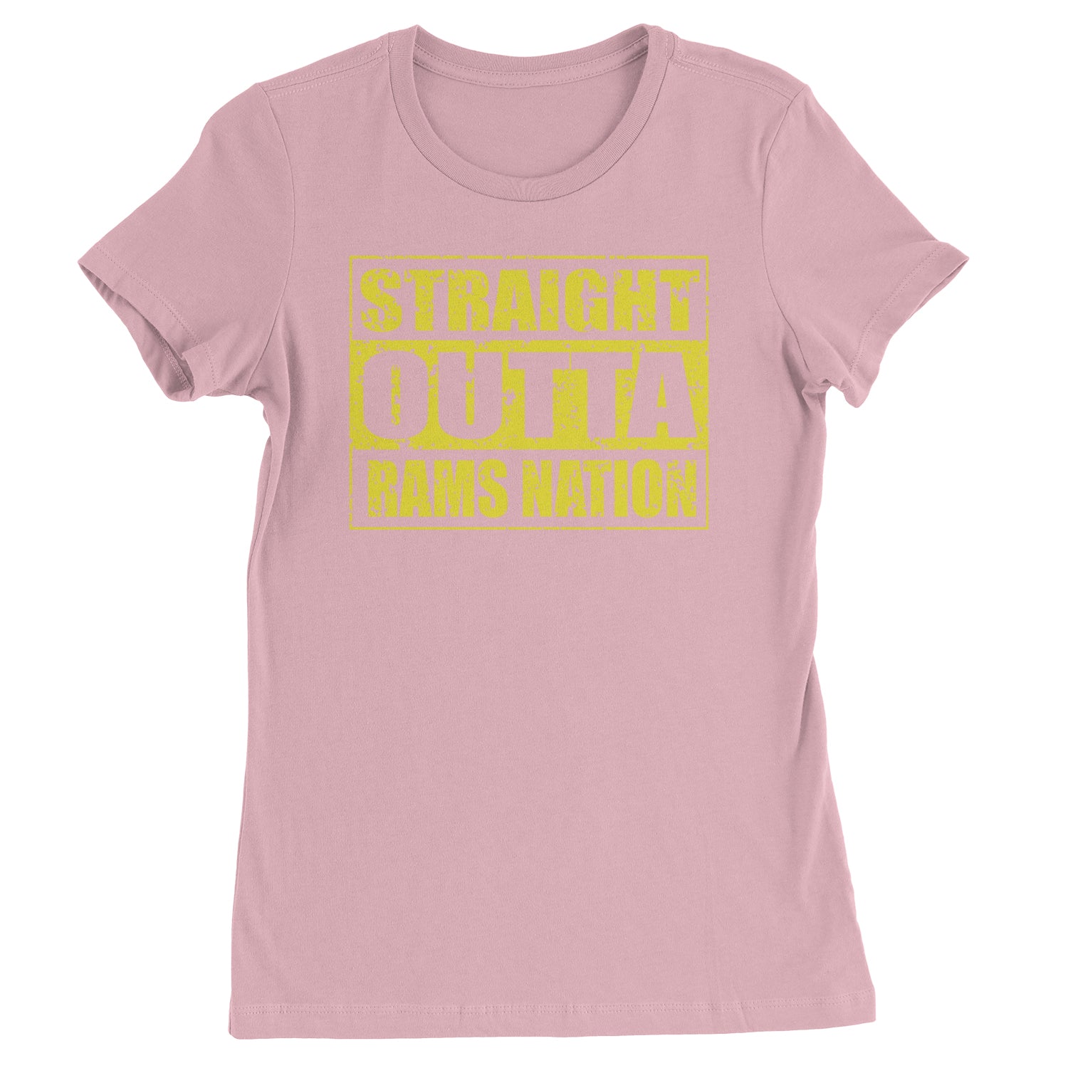 Straight Outta Rams Nation   Womens T-shirt Light Pink