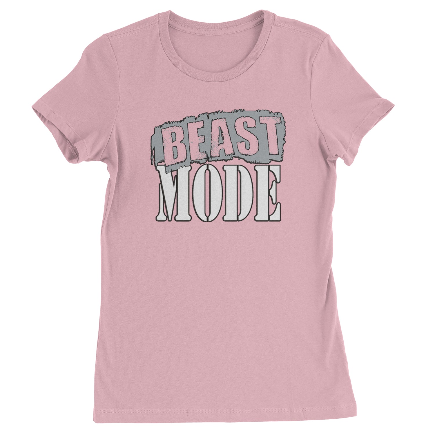 Beast Mode Training Gym Workout Womens T-shirt Light Pink