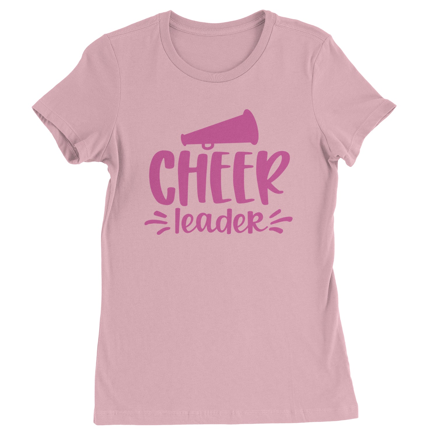 Cheerleader Bullhorn Womens T-shirt Light Pink