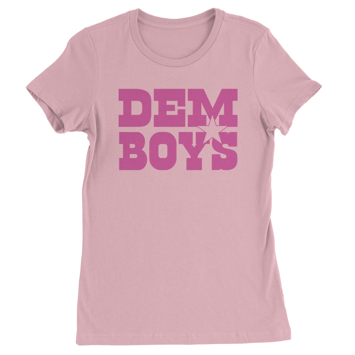 Dem Boys Hot Pink Dallas  Womens T-shirt Light Pink