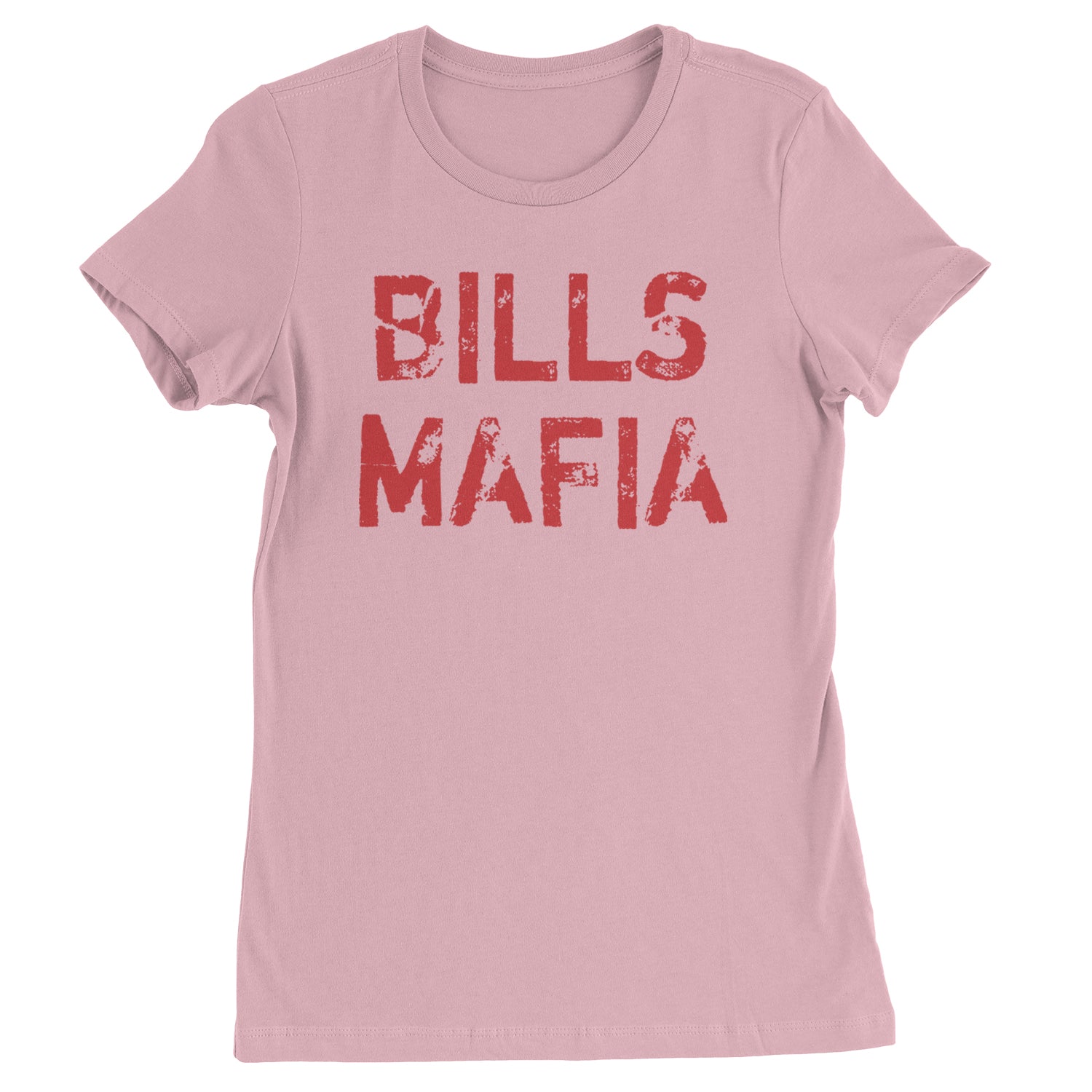 Distressed Bills Mafia Football Womens T-shirt Light Pink