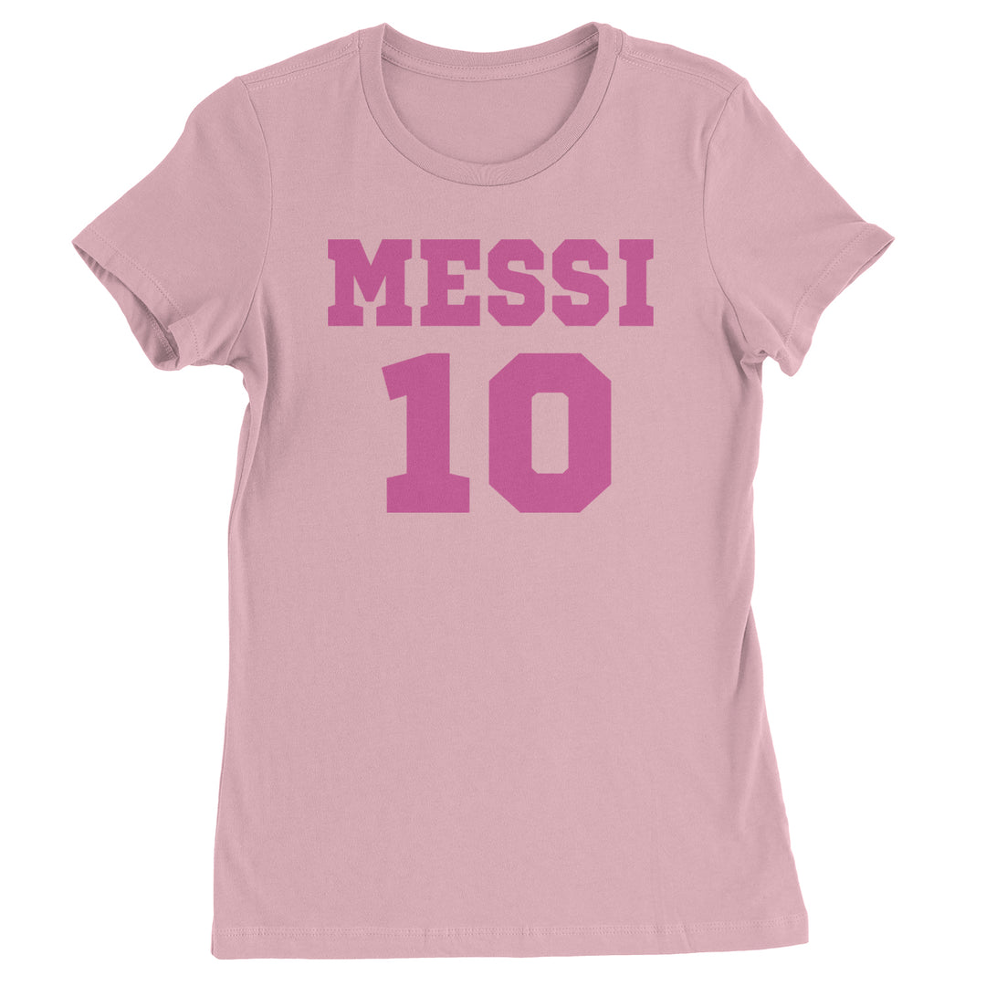 Messi World Soccer Futbol Messiami Womens T-shirt Light Pink