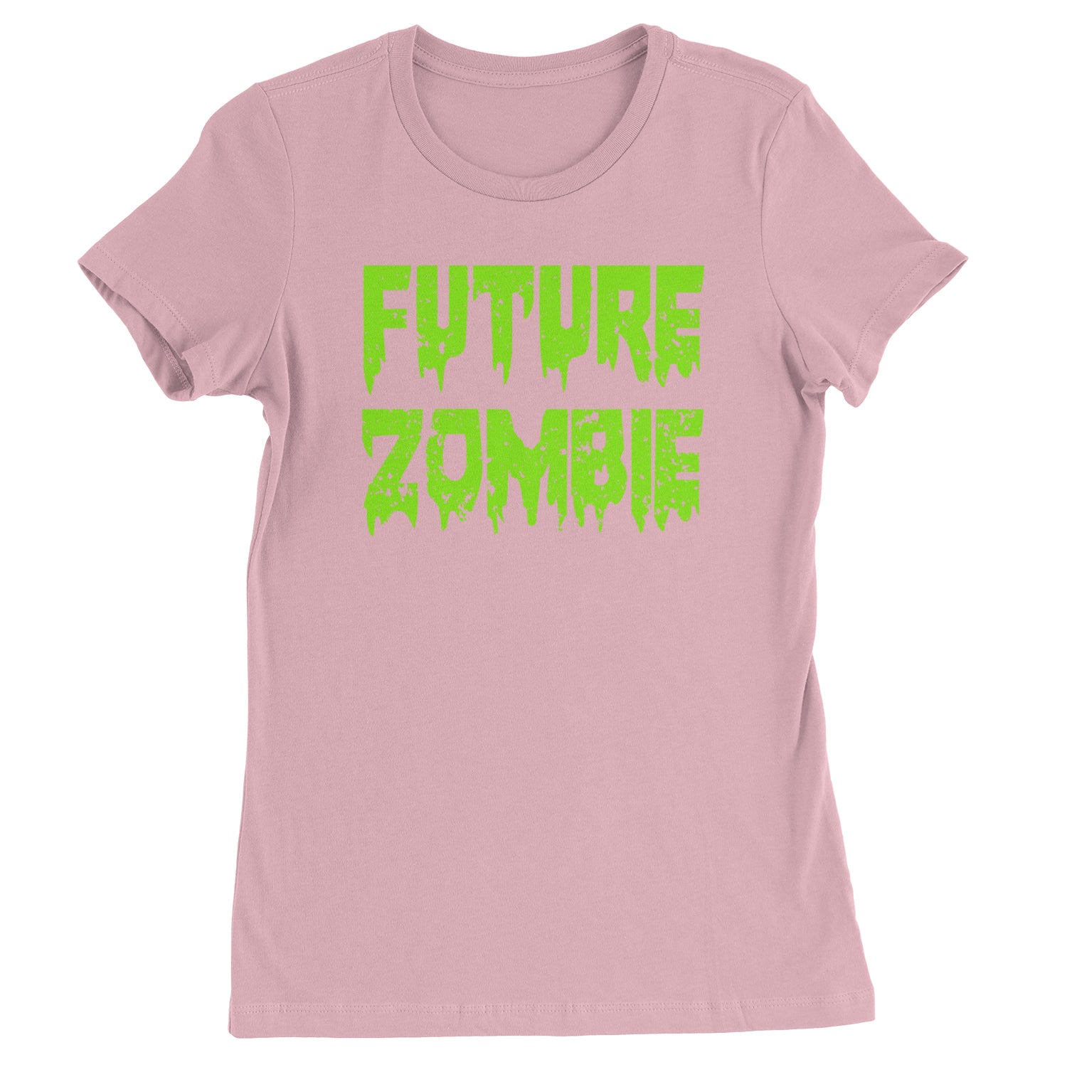 Future Zombie Horror Womens T-shirt Light Pink