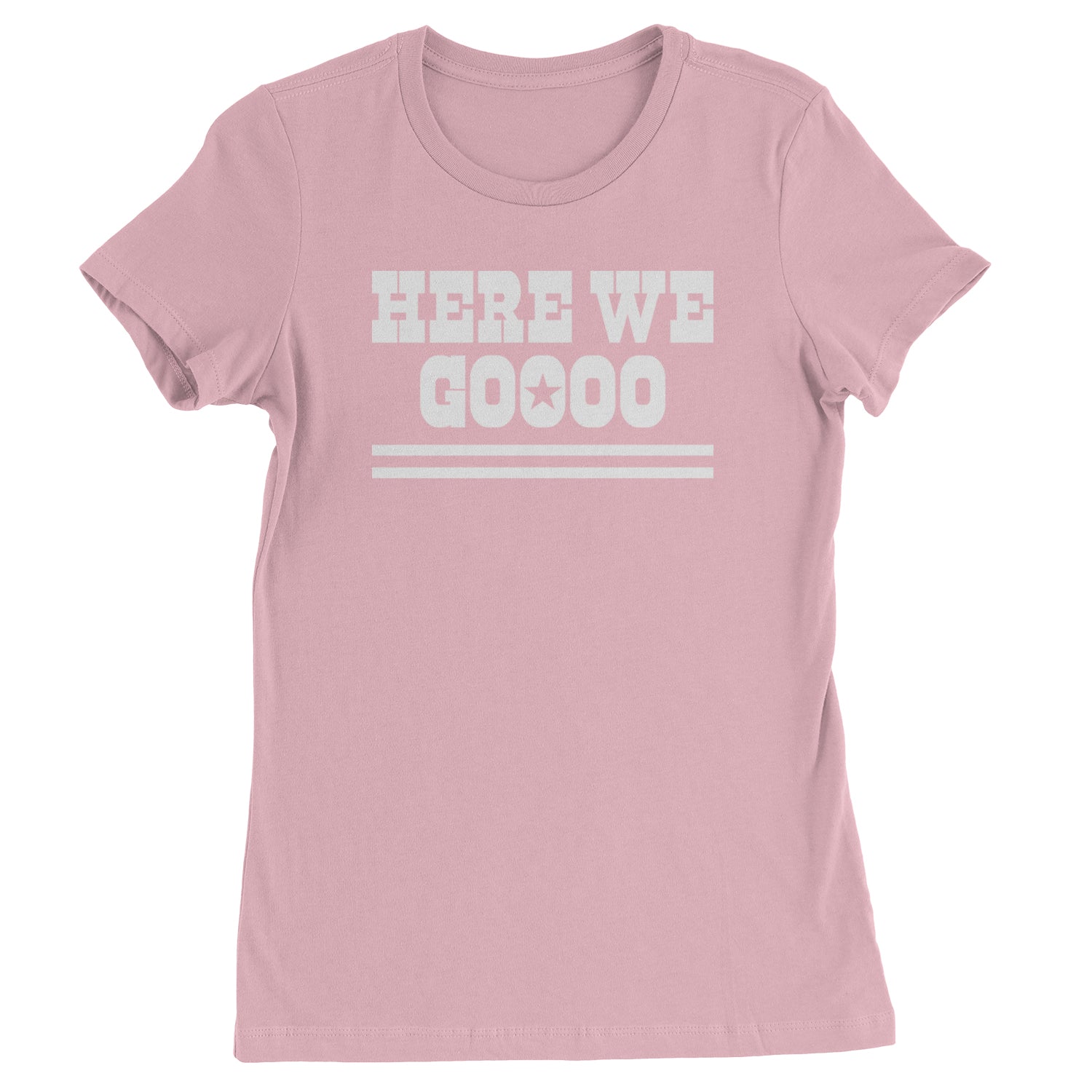 Here We Go Dem Boys Dallas Football Womens T-shirt Light Pink