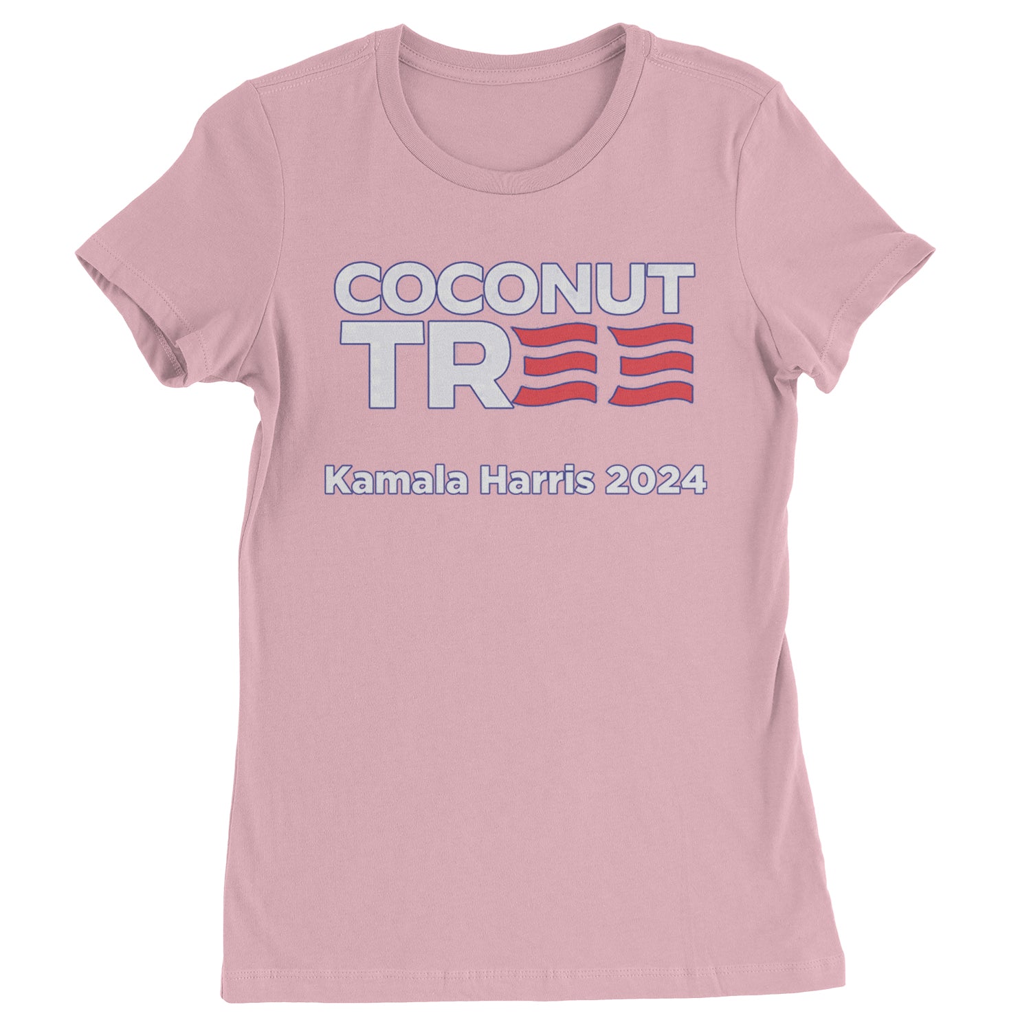 Coconut Tree - Support Kamala Harris For President 2024 Womens T-shirt Light Pink