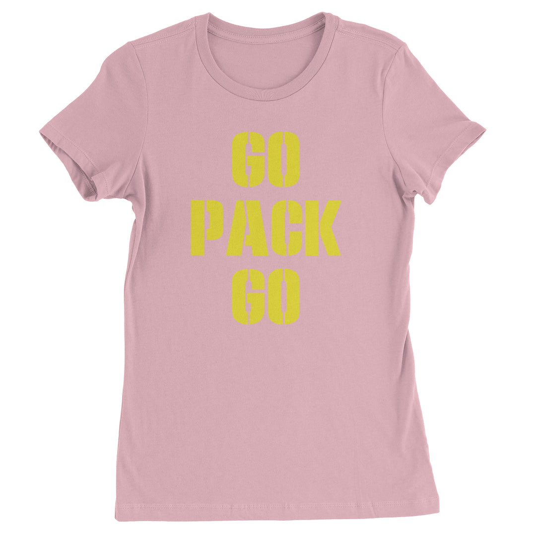 Go Pack Go Green Bay Womens T-shirt Light Pink