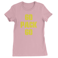 Go Pack Go Green Bay Womens T-shirt Light Pink