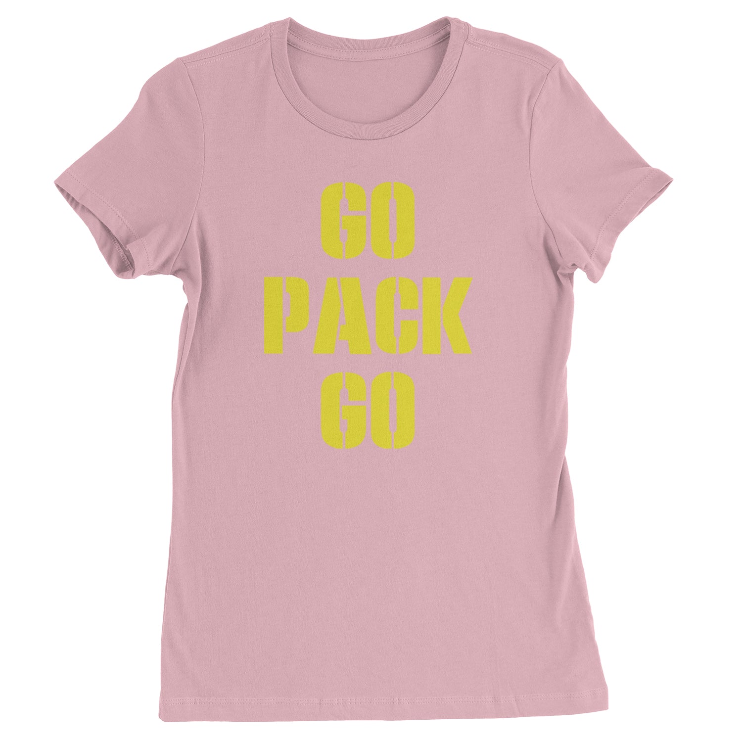 Go Pack Go Green Bay Womens T-shirt Light Pink