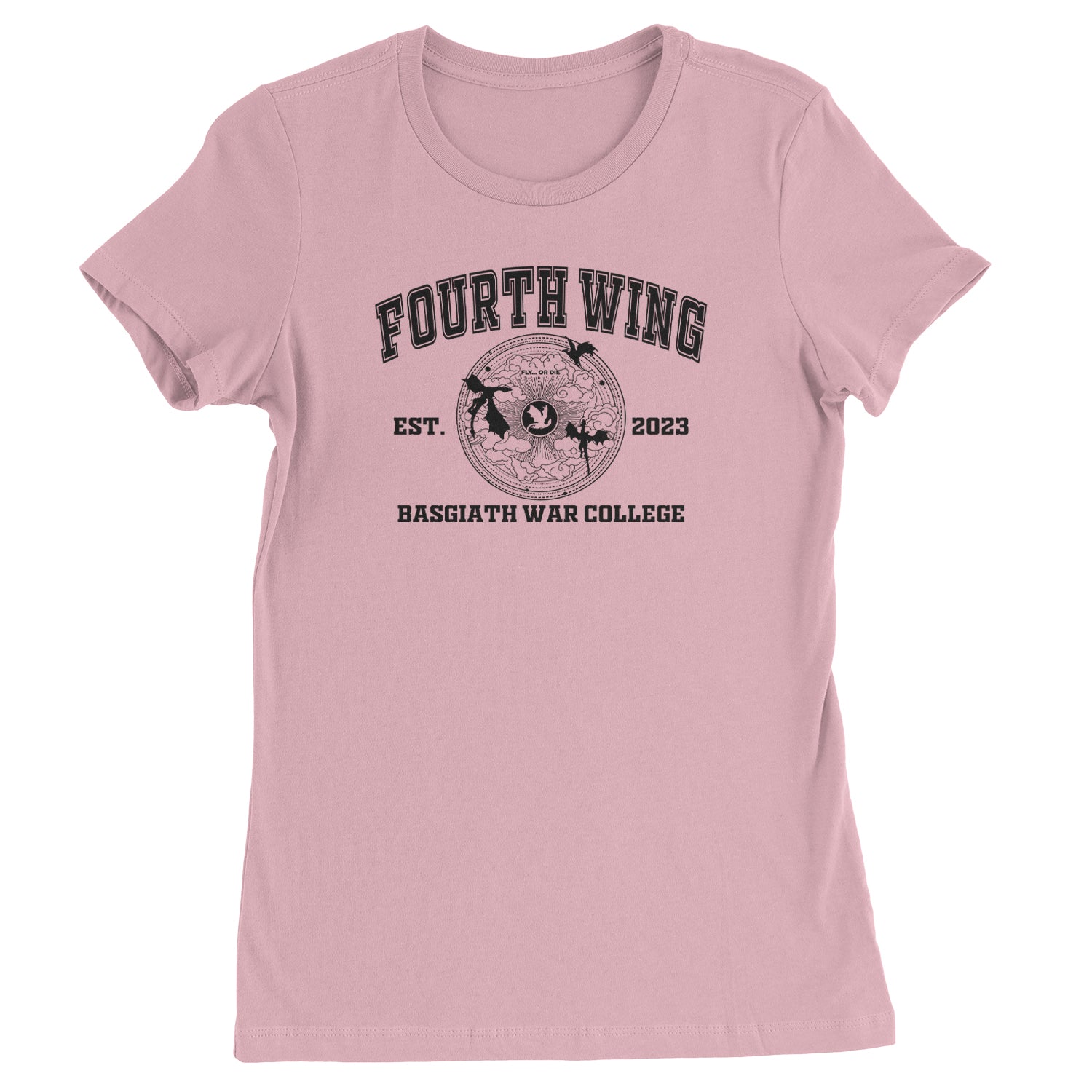 Fourth Wing Basgiath War College Womens T-shirt Light Pink